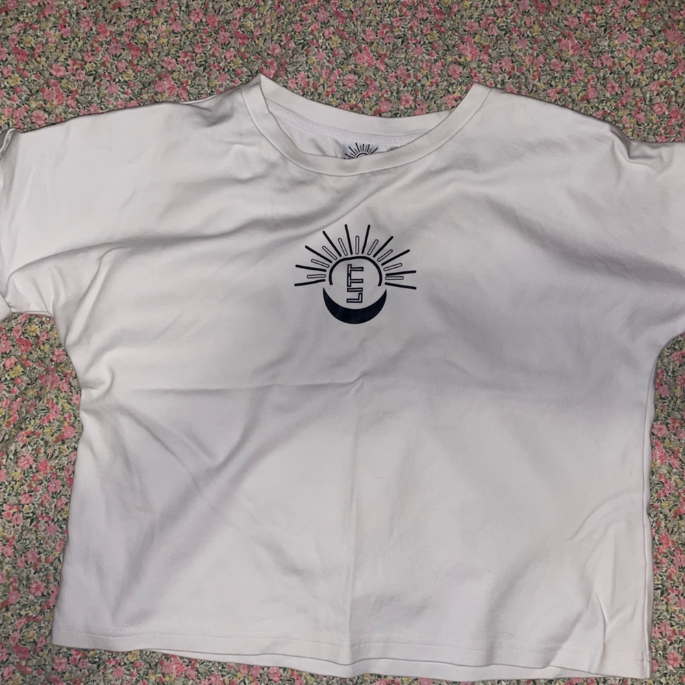 Kids White Sunburst Graphic Tee